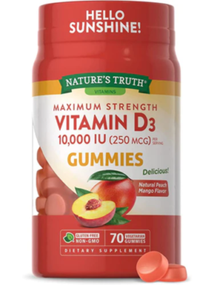 VITAMIN D3 10,000 IU (250 MCG) | MAX STRENGTH Gummies